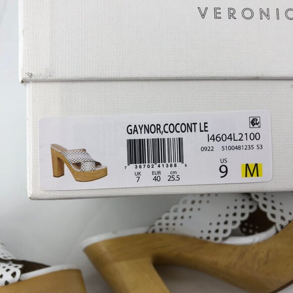 Veronica Beard White Tan Ultra-High Leather Heels | Size 9 - Picture 5 of 8